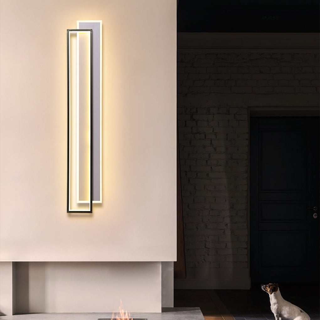 Minimalist Personalized Creative LED Three Color Dimming Strip Wall Lamp-Lighom