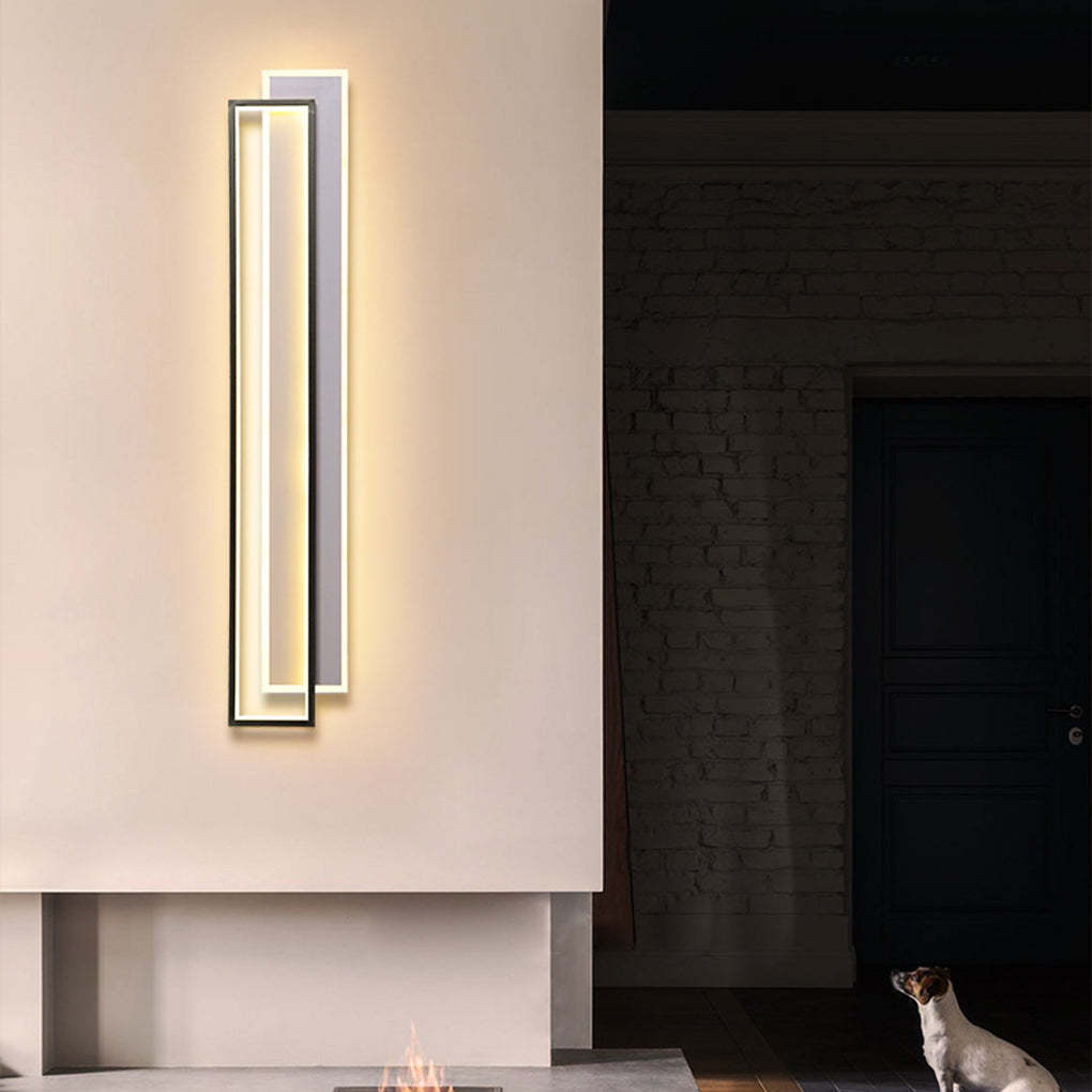 Minimalist Personalized Creative LED Three Color Dimming Strip Wall Lamp-Lighom