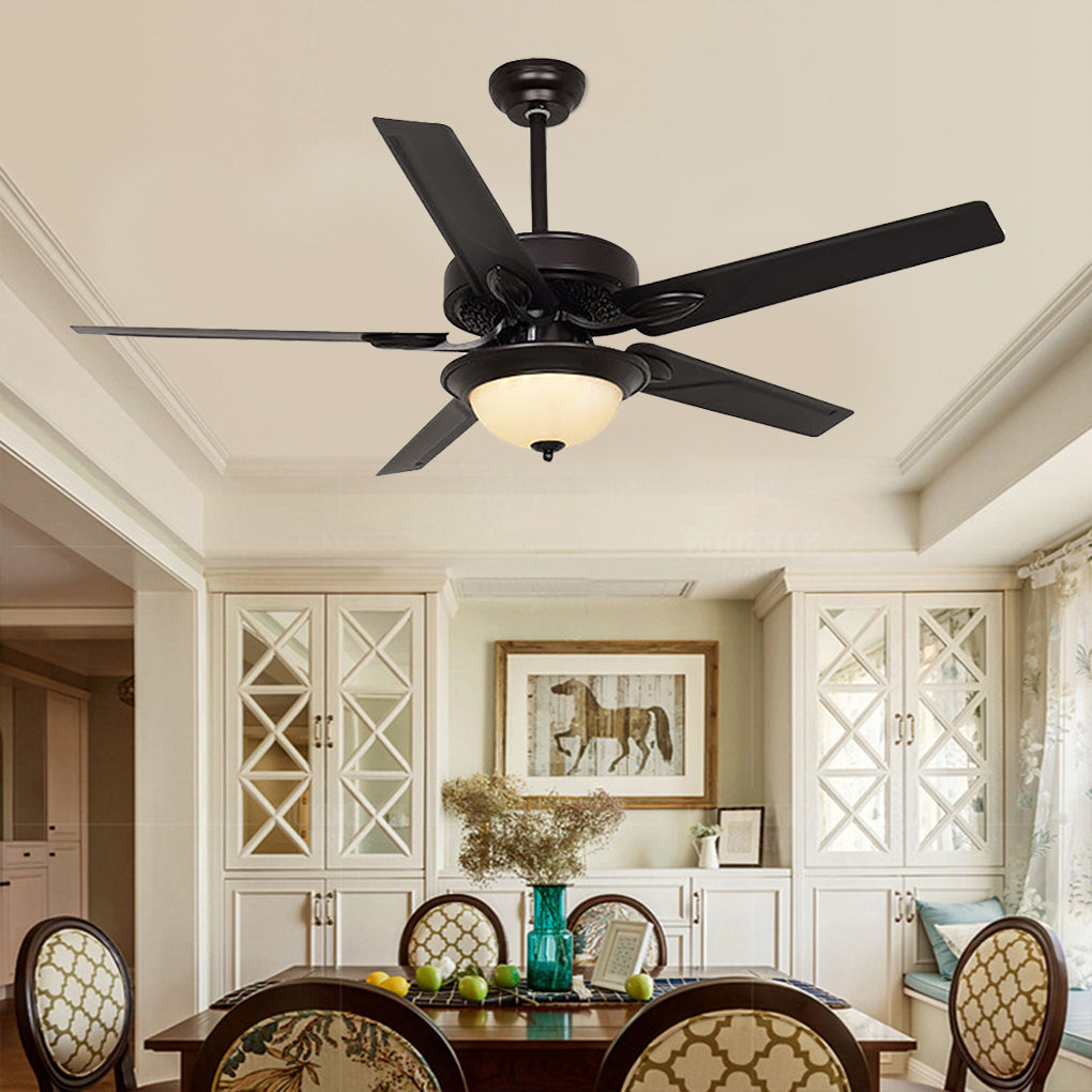 Modern timing variable black ceiling fans — Iron
