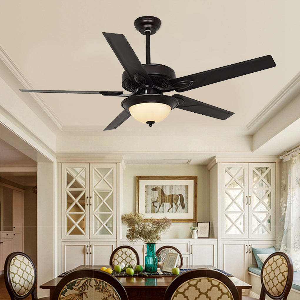 52" Variable Mute Intelligent Timing Ceiling Fan Light