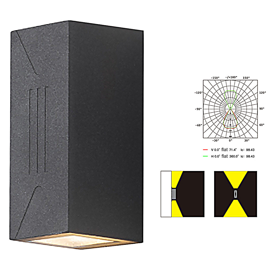 Waterproof Outdoor Up and Down Lights LED Wall Lamp for Villa Balcony Garden-Lighom