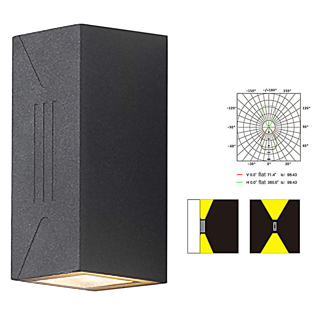 Waterproof Outdoor Up and Down Lights LED Wall Lamp for Villa Balcony Garden-Lighom