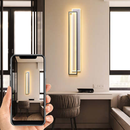 Minimalist Personalized Creative LED Three Color Dimming Strip Wall Lamp-Lighom
