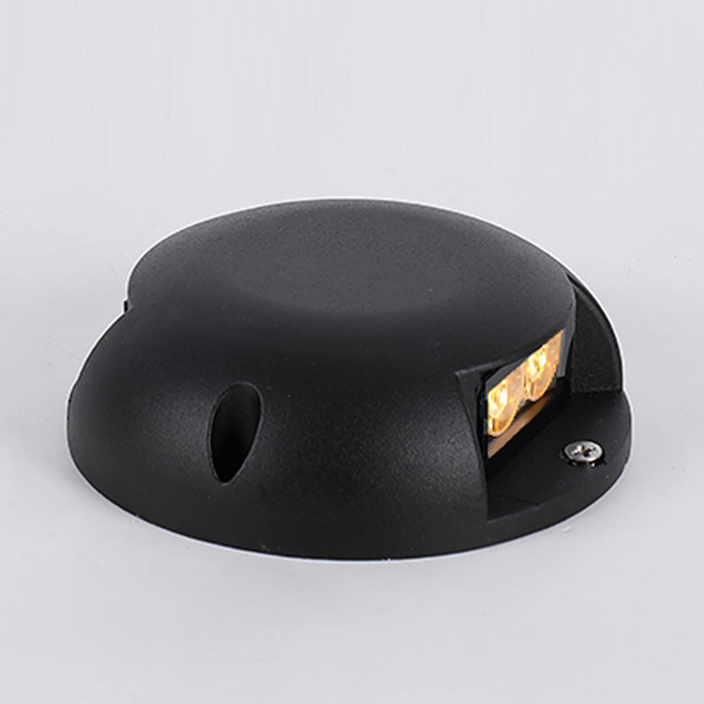 Modern Round LED Surface Flush Mounted Step Light Landscape Waterproof Decking Lights-Lighom