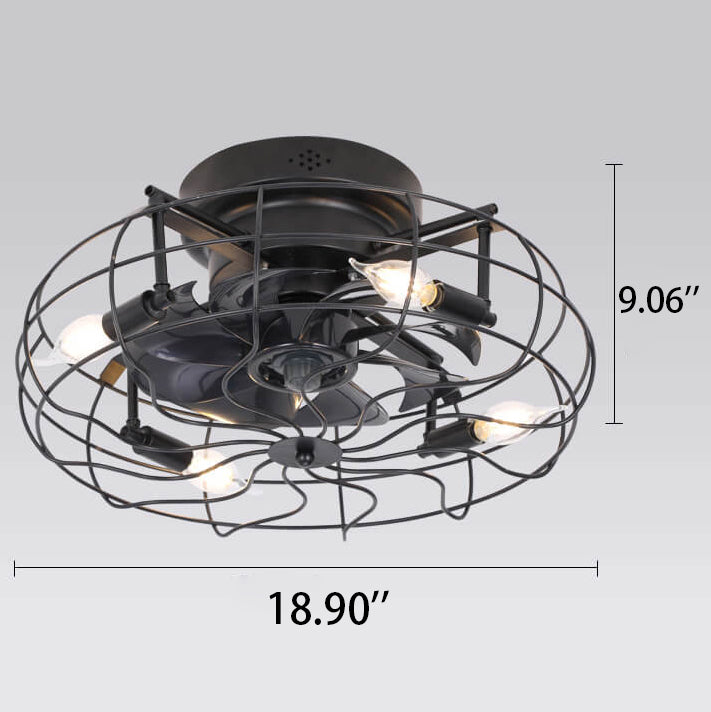 Industrial Retro Tungsten Bulb Flush Mount