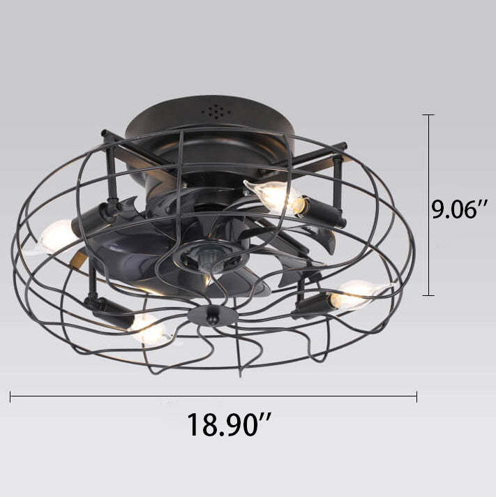 Industrial Retro Tungsten Bulb Flush Mount