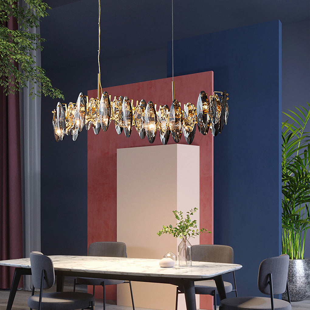 Postmodern Personality Creative Crystal Chandelier with Three-color LED-Lighom