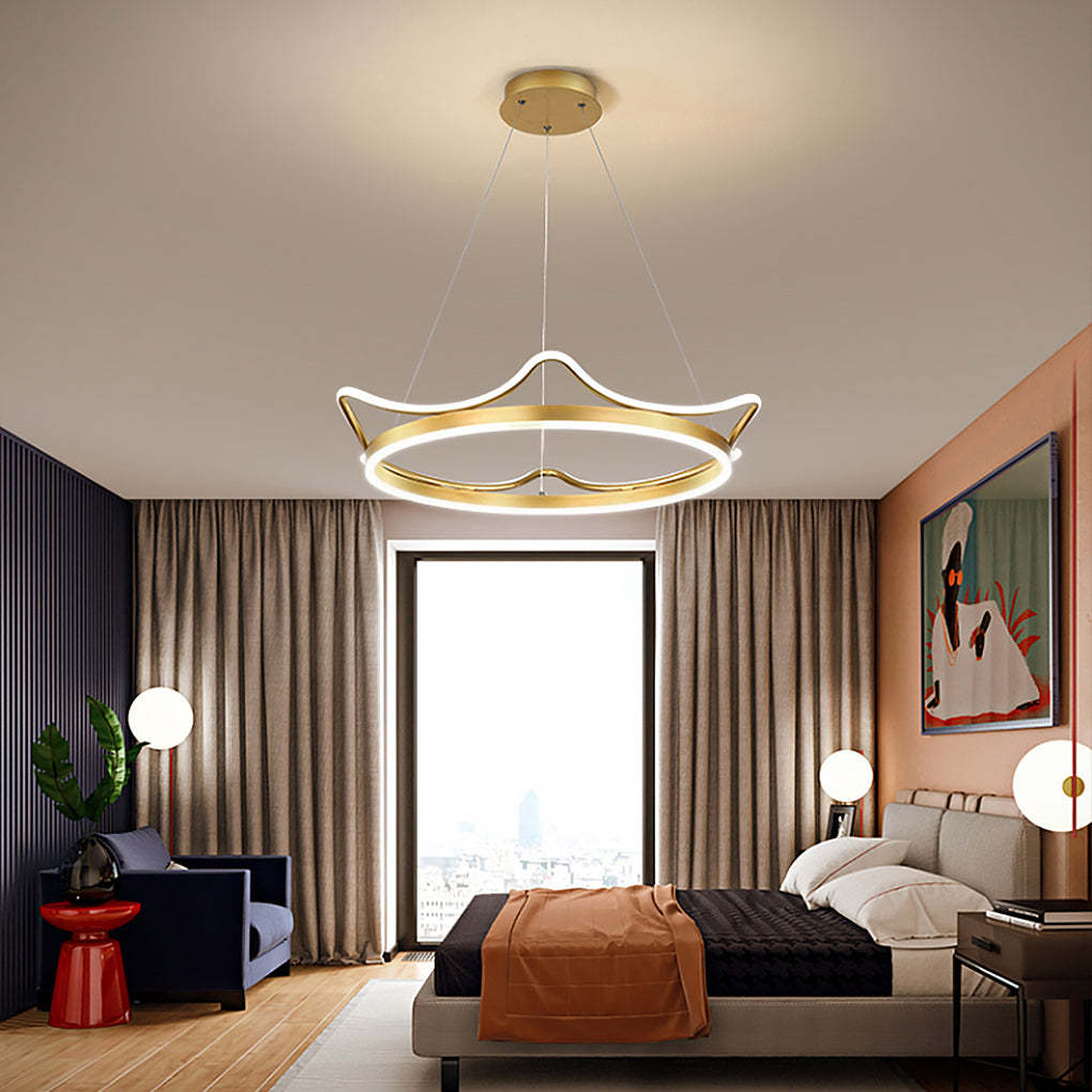 Imperial Crown Modern Dimmable Remote Chandelier
