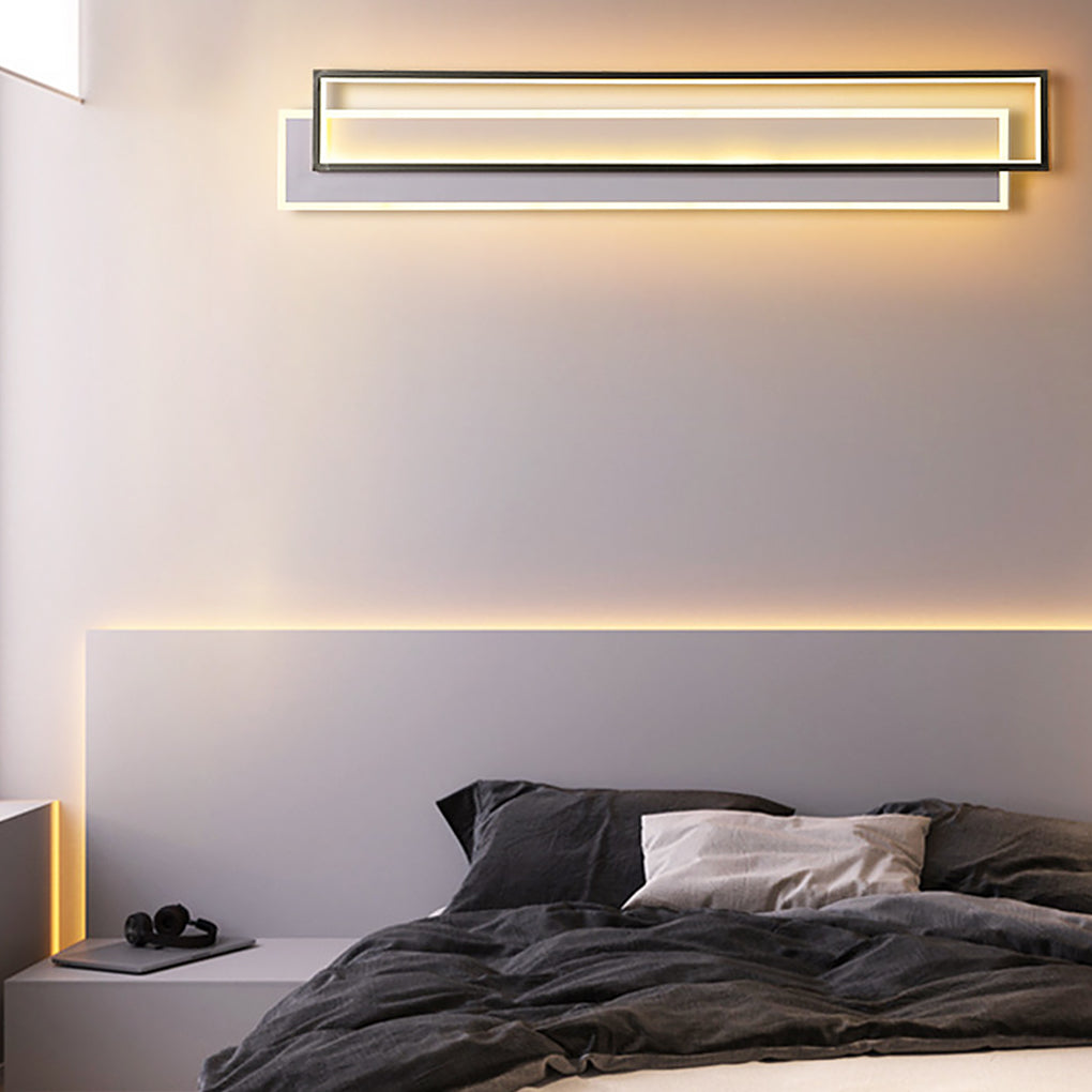Minimalist Personalized Creative LED Three Color Dimming Strip Wall Lamp-Lighom