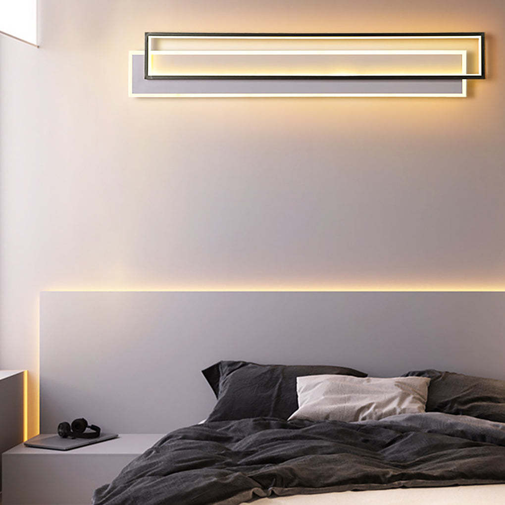 Minimalist Personalized Creative LED Three Color Dimming Strip Wall Lamp-Lighom