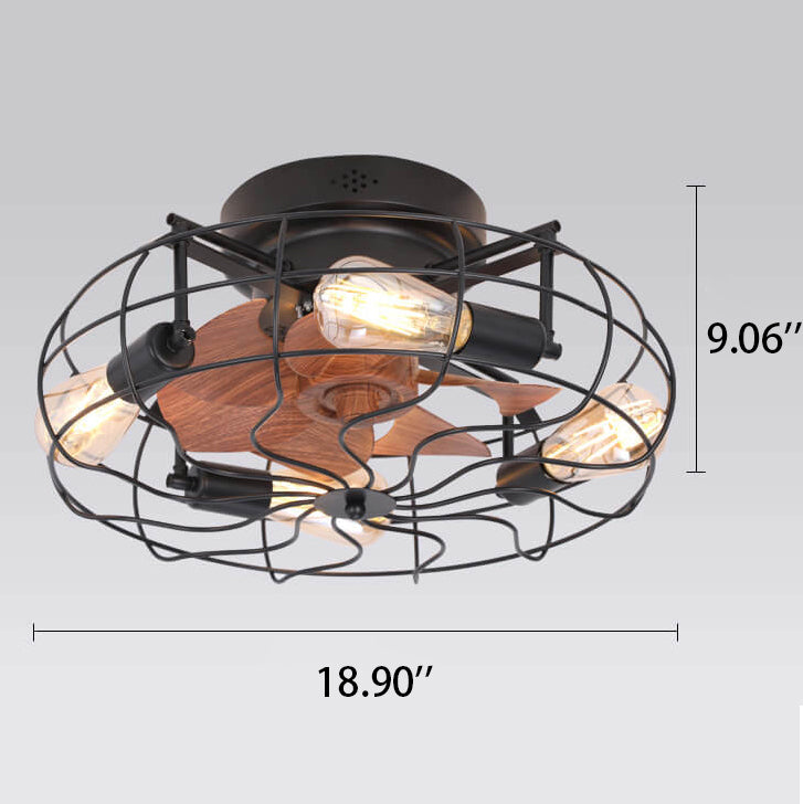 Industrial Retro Tungsten Bulb Flush Mount