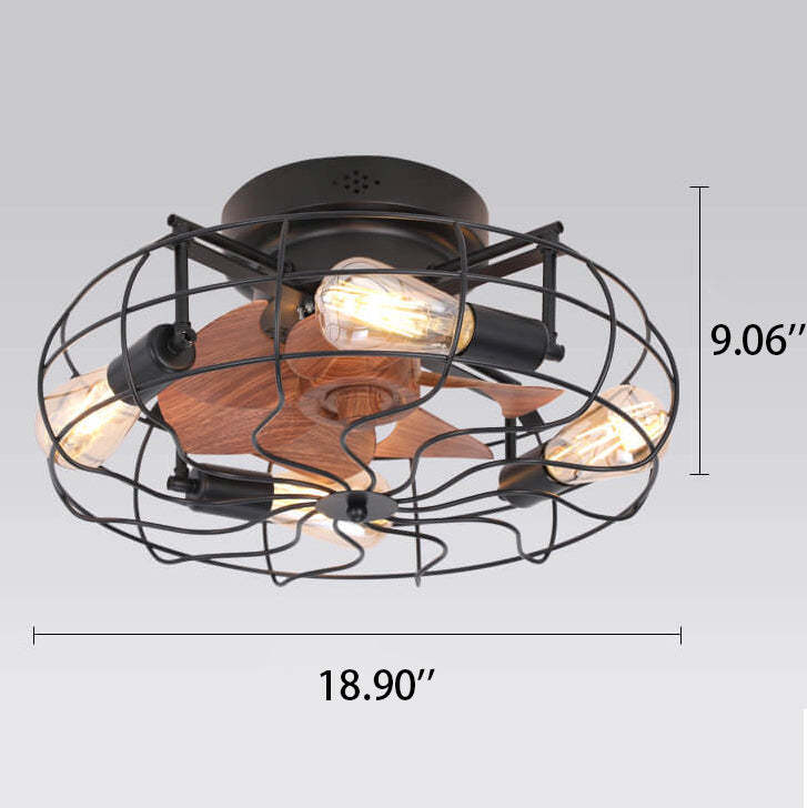 Industrial Retro Tungsten Bulb Flush Mount