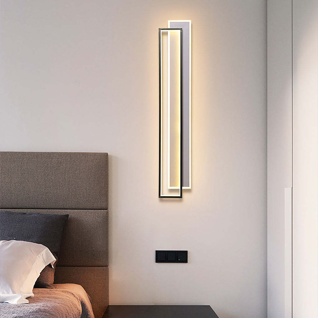 Minimalist Personalized Creative LED Three Color Dimming Strip Wall Lamp-Lighom