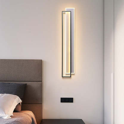 Minimalist Personalized Creative LED Three Color Dimming Strip Wall Lamp-Lighom
