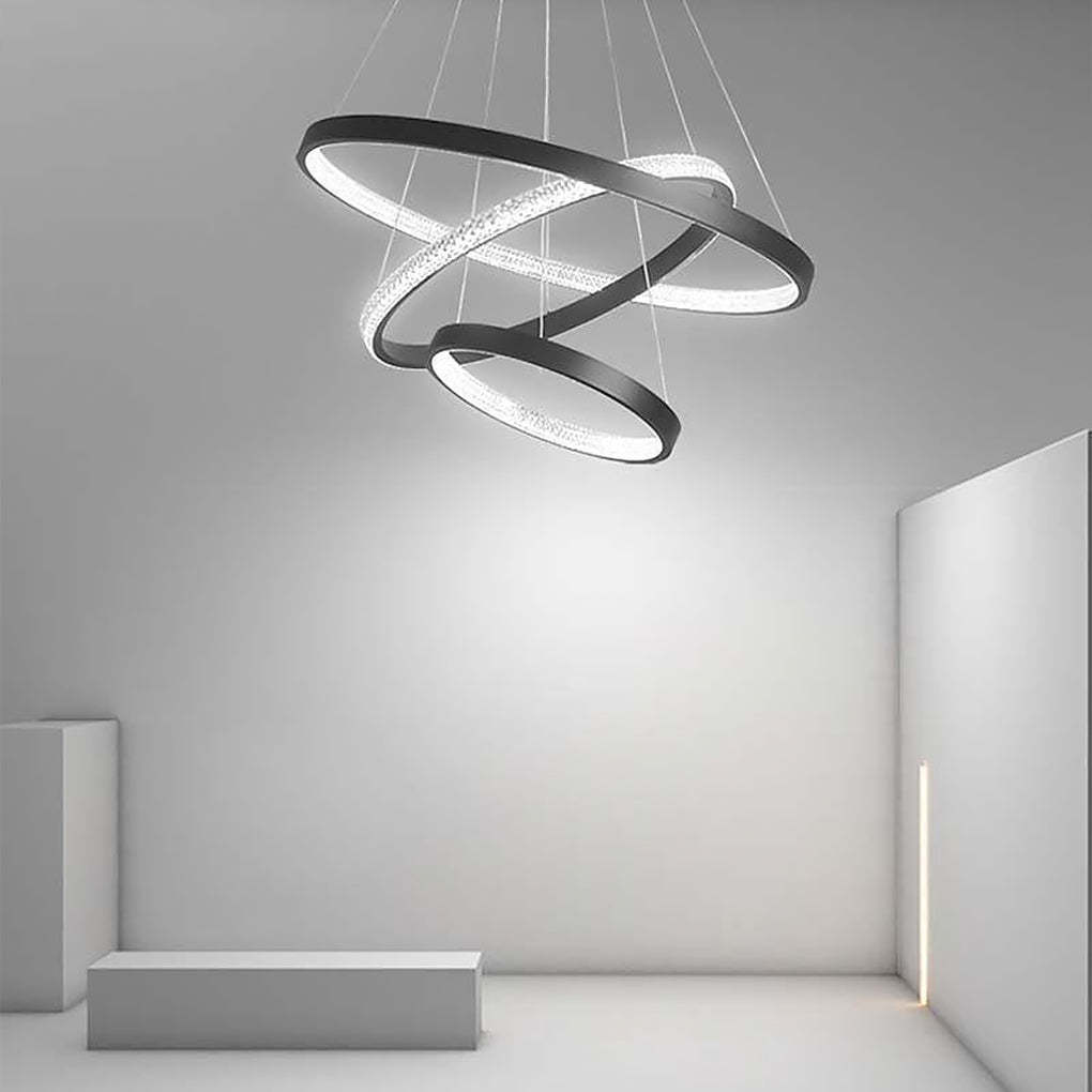 Round Three-Ring Modern LED Chandelier