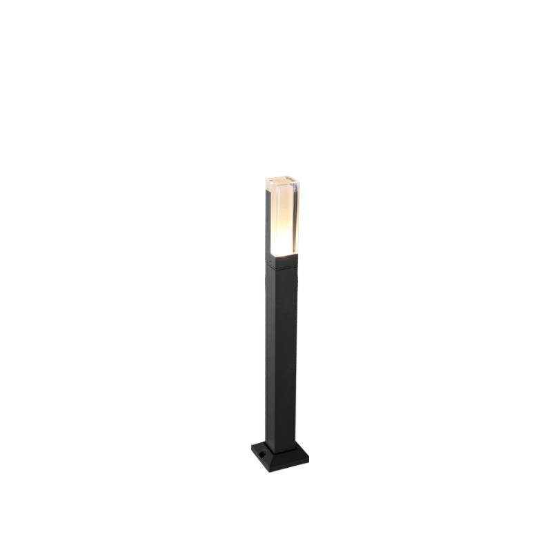 Sleek Cuboid Black Aluminum LED Pathway Lights Waterproof and Minimalist Design-Lighom