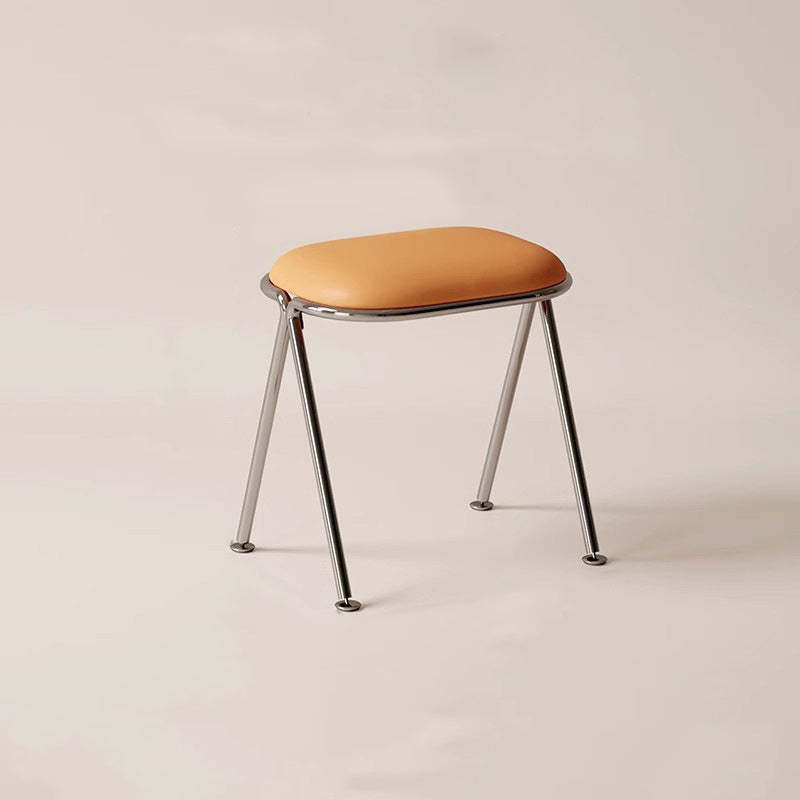 Nordic Leather Metal Vanity Stool