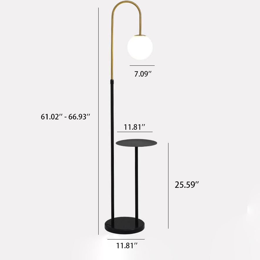 Industrial Iron Shelf Floor Lamp