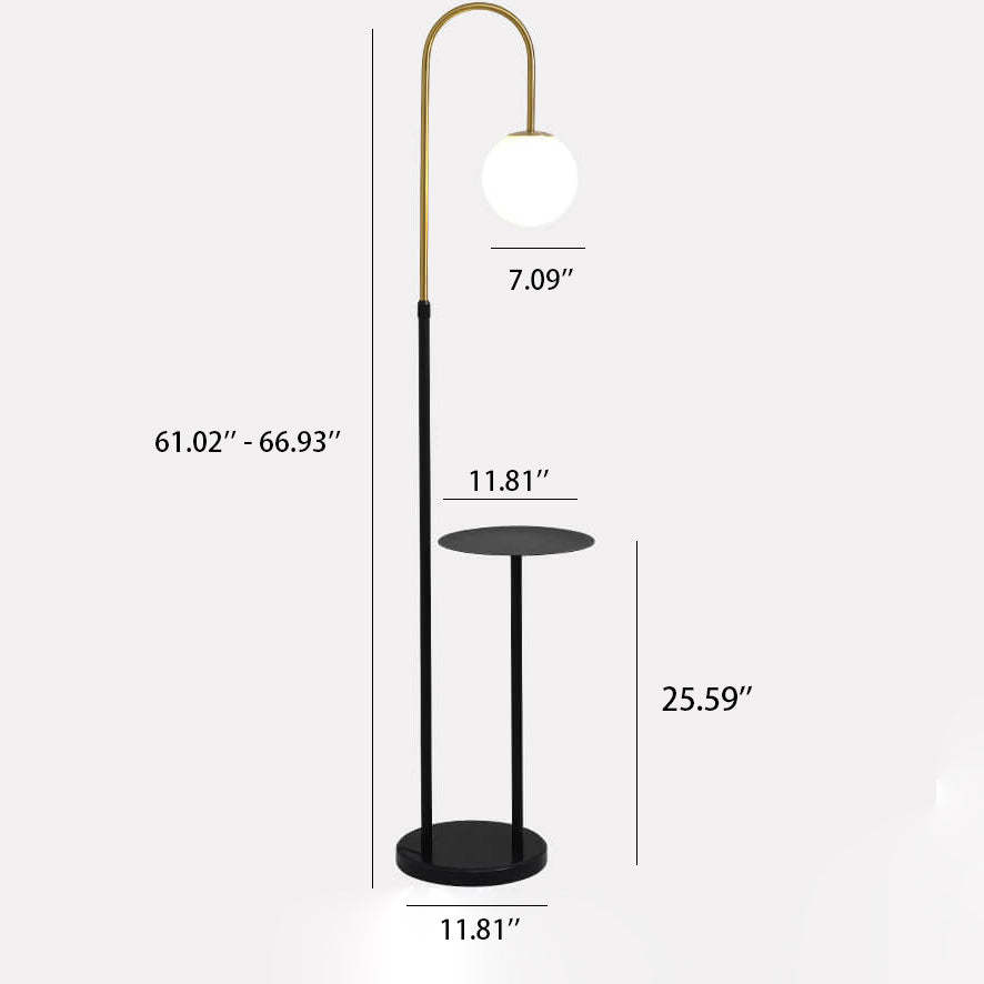 Industrial Iron Shelf Floor Lamp