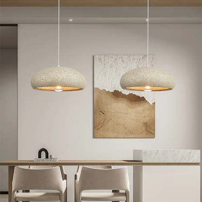 Creative Stone Beige Pendant Light For Dining Room
