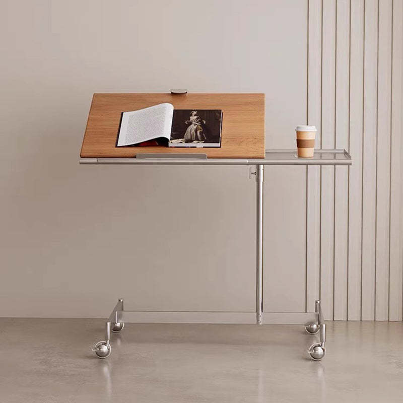 Nordic Wood Steel Liftable Side Table