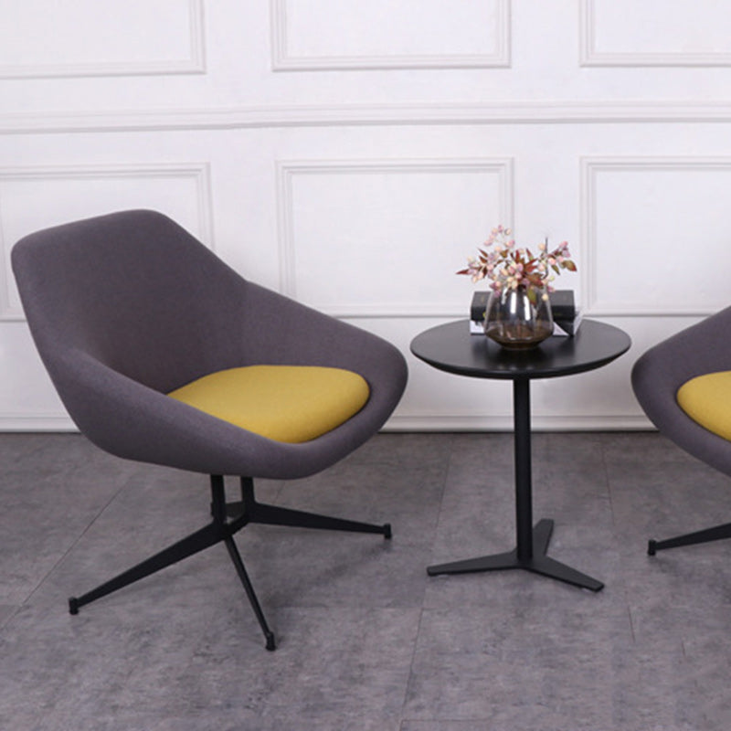 Minimalist Fabric Arc Accent Lounge Chair