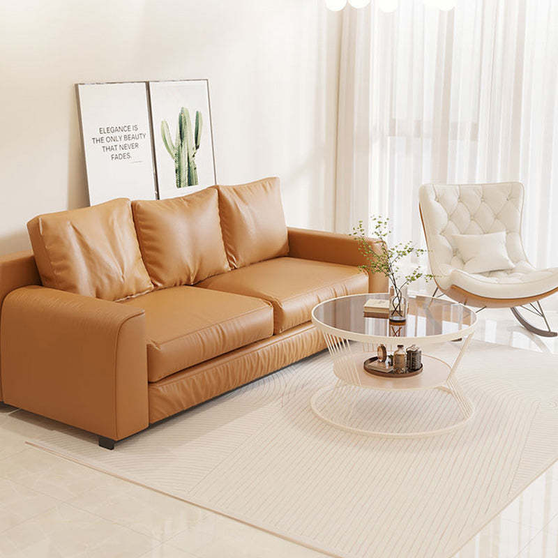 Modern Luxury Tempered Glass Iron 2-Tier End Table — Gold / Gray Glass