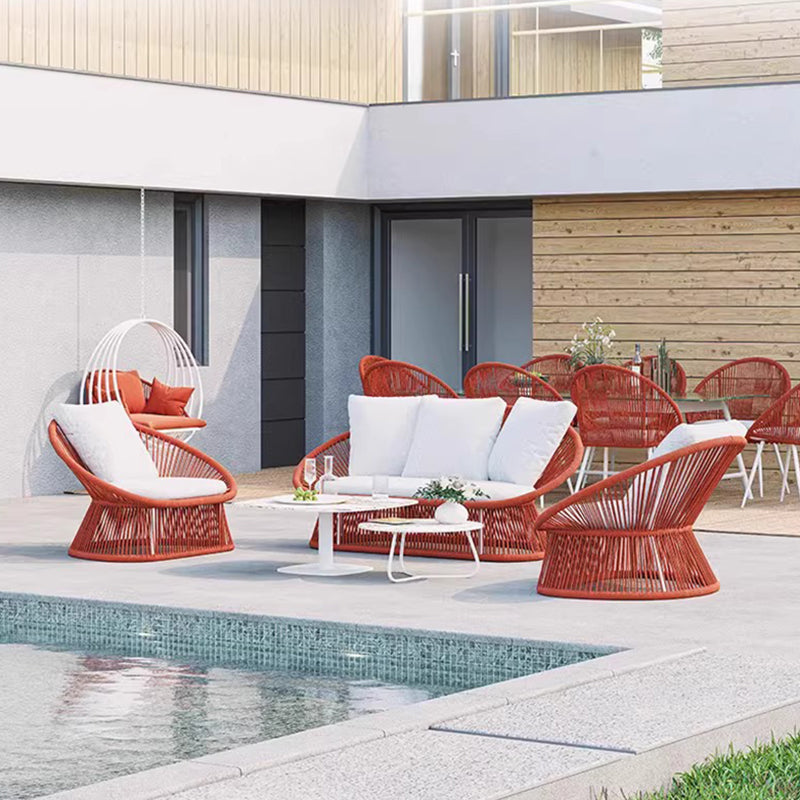 Boho Waterproof Rattan Rope Round Outdoor Side Table