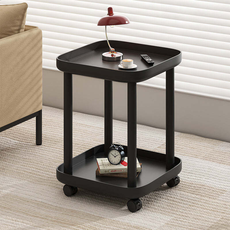 Nordic Square Steel 2-Tier End Table