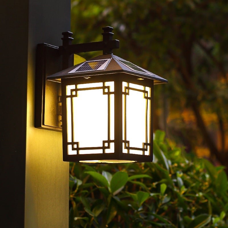 Up-Down Black Vintage Solar Outdoor Lantern