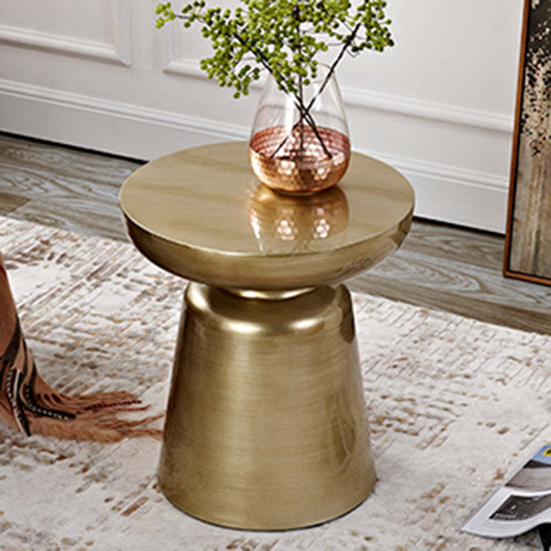 Scandinavian Round Disc Column End Table