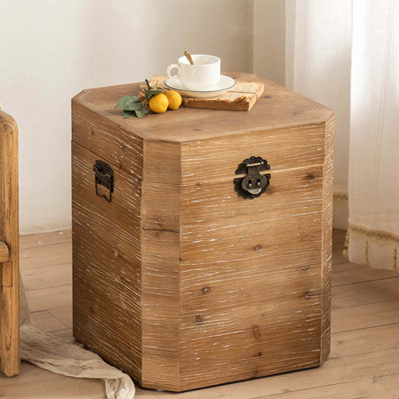 Vintage Rectangular Wood End Table