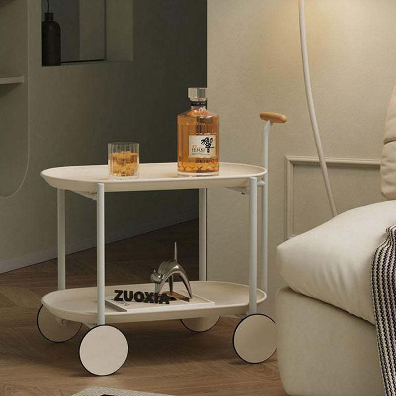 Scandinavian Acrylic Rectangular End Table 2-Tier