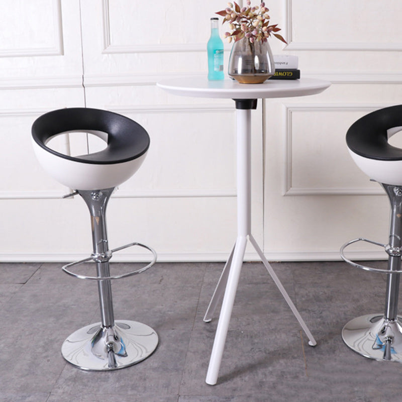 Modern Round Iron Swivel Bar Stool