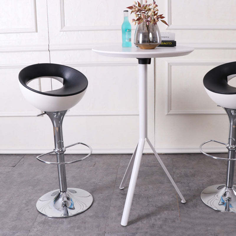 Modern Round Iron Swivel Bar Stool