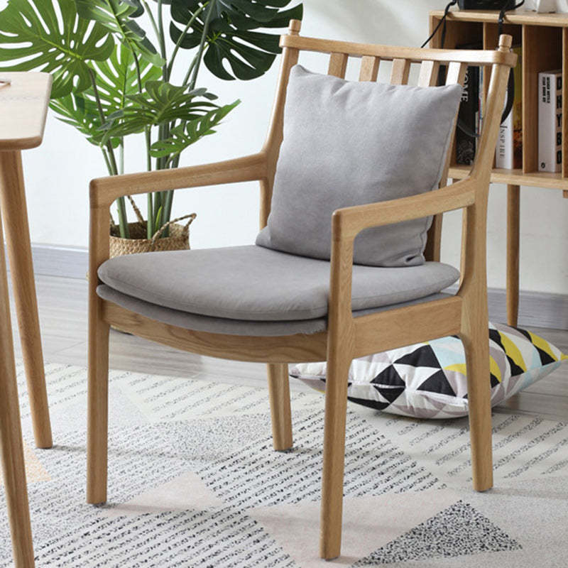 Scandinavian Bent Upholstered Wood Chair — Upholstered Cushion + Solid Wood