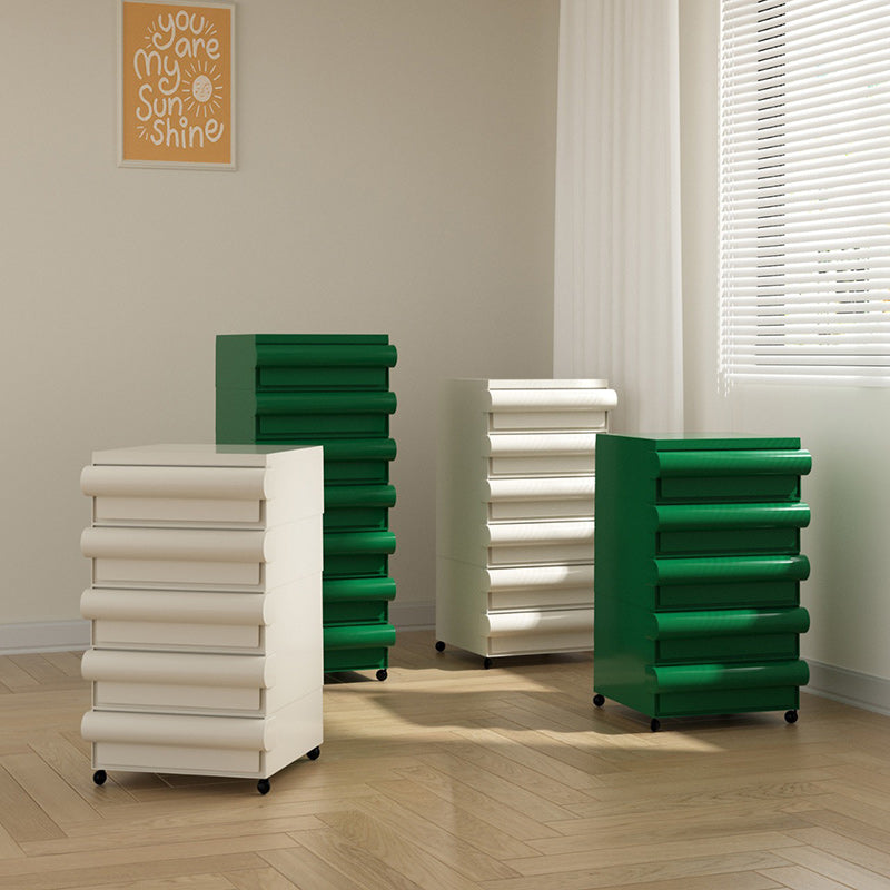 Scandinavian Cubic Movable Nightstand 2/3/4-Drawer — 2 / Black