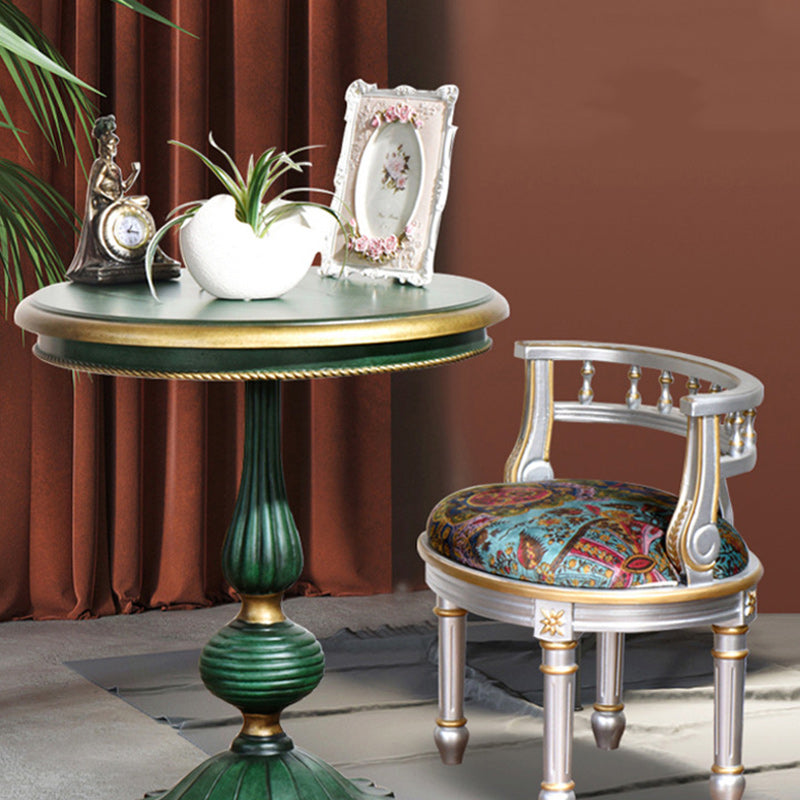 European Carved Birch Engineered Wood Coffee Table Set — One Coffee Table