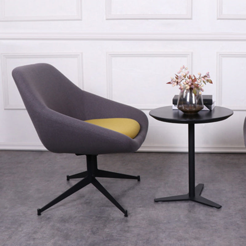 Minimalist Fabric Arc Accent Lounge Chair