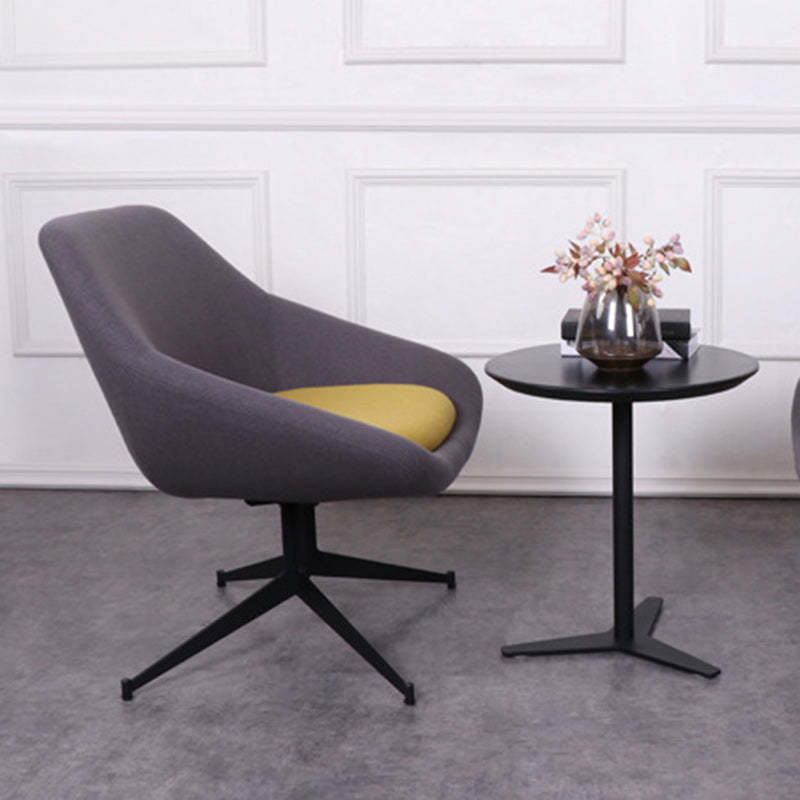 Minimalist Fabric Arc Accent Lounge Chair
