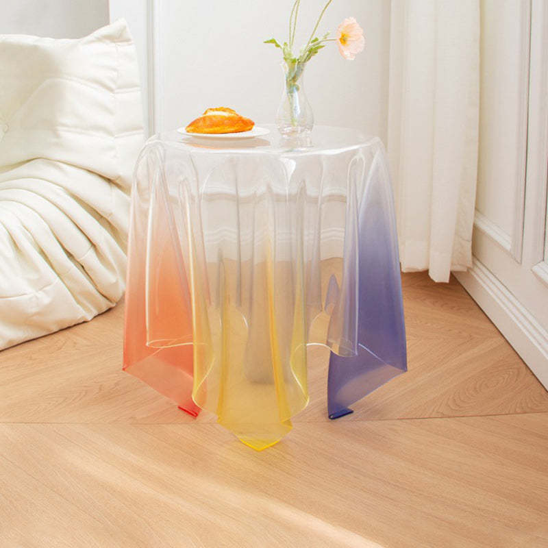Scandinavian Magic Acrylic Glass End Table — Gray-Blue