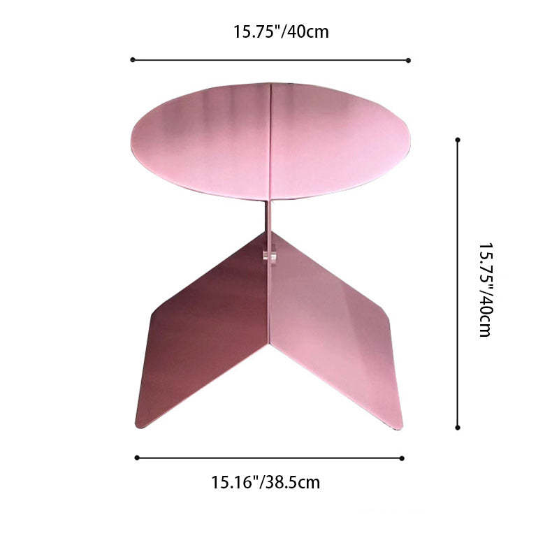 Contemporary Round Metal End Table