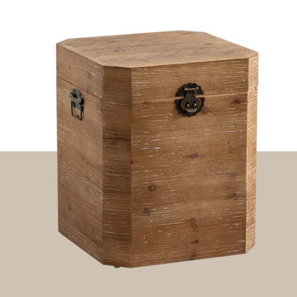Vintage Rectangular Wood End Table