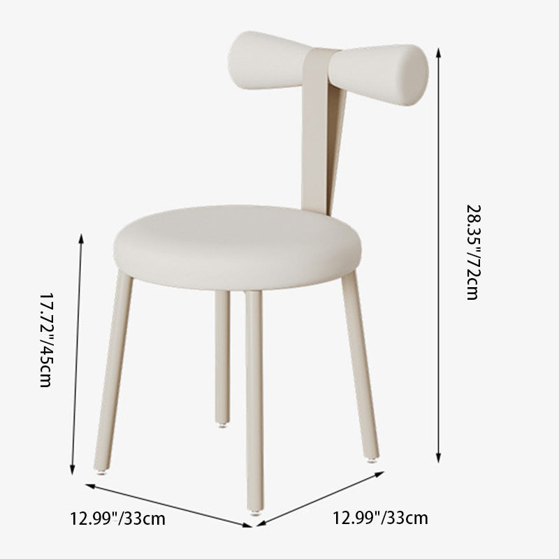 Art Deco Cream Candy Fabric Vanity Stool
