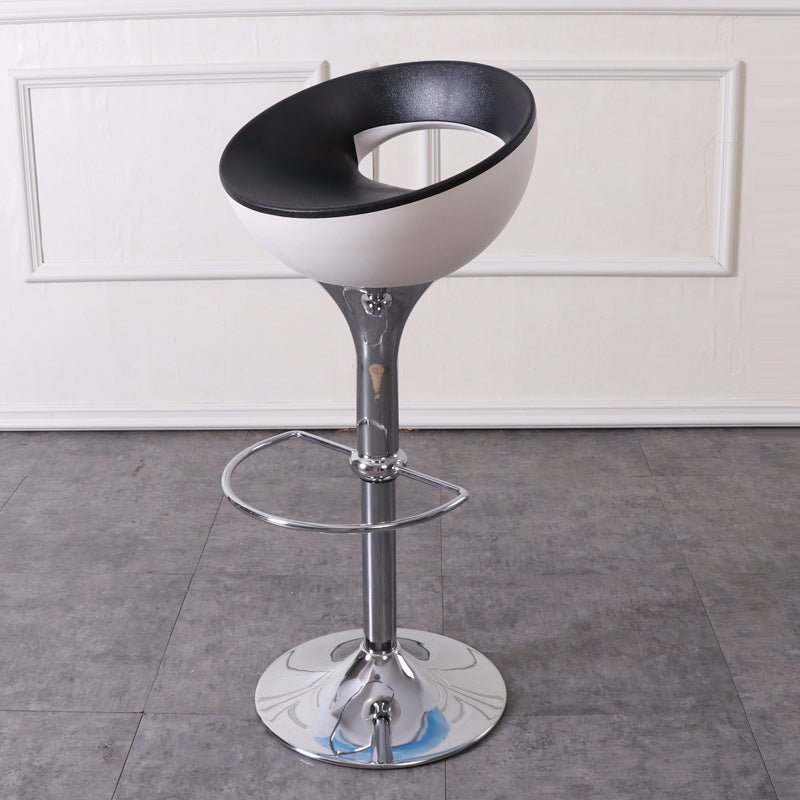 Modern Round Iron Swivel Bar Stool
