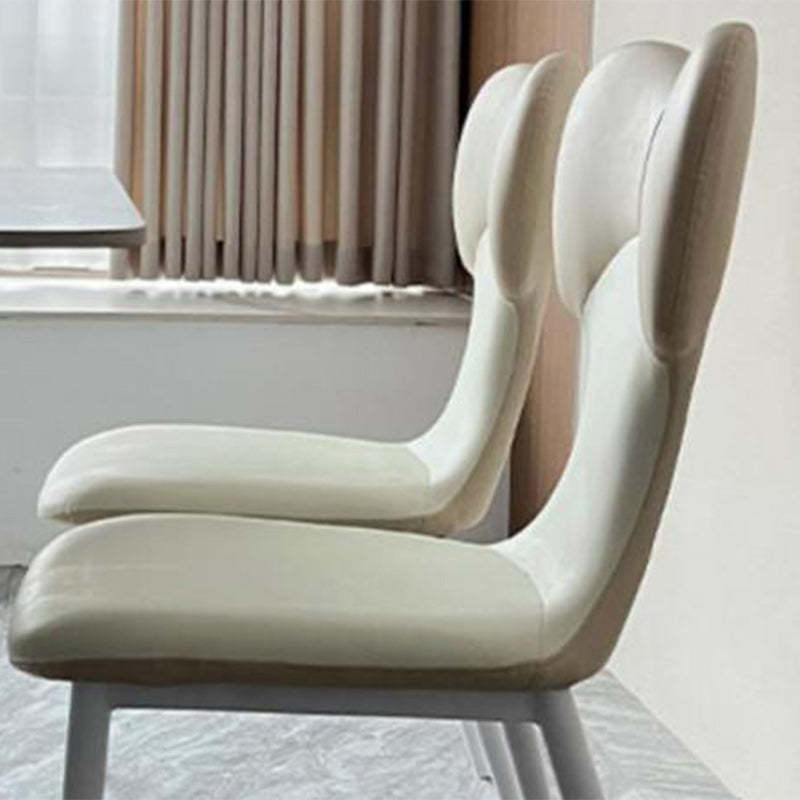 Nordic Leather Steel Bow Tie Dining Chair