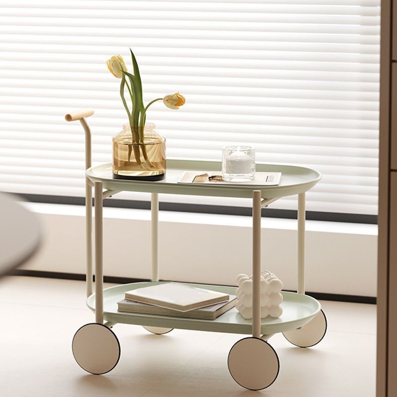 Scandinavian Acrylic Rectangular End Table 2-Tier