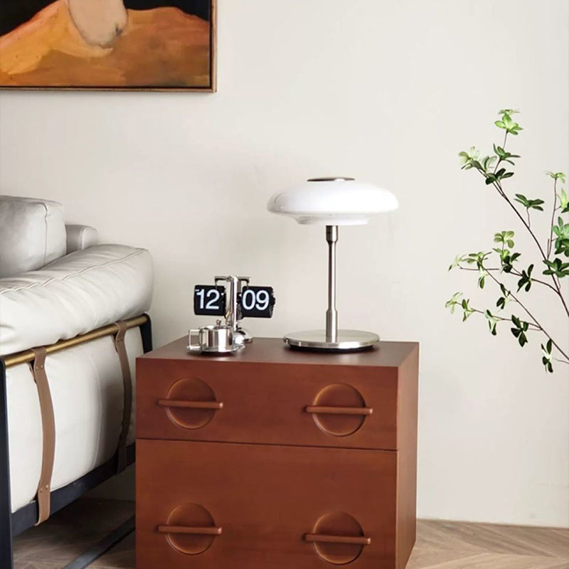 Nordic Solid Wood 2-Drawer Nightstand