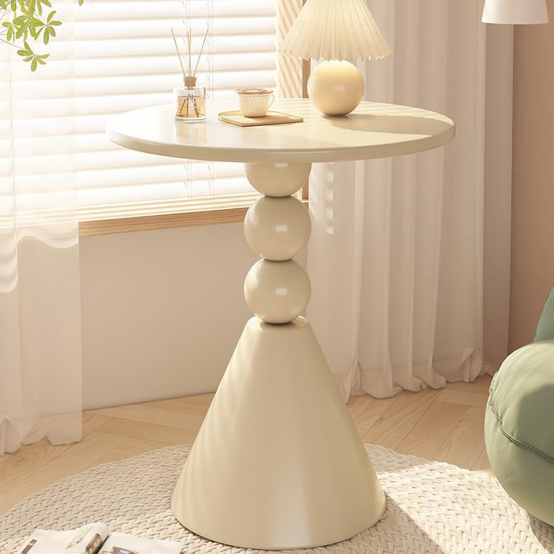 Nordic Orb Cone Iron Rock Slab Coffee Table