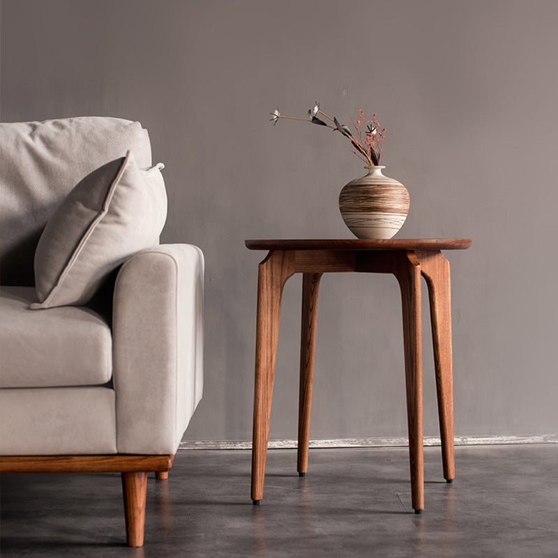Vintage Round Solid Wood Coffee Table — Wood